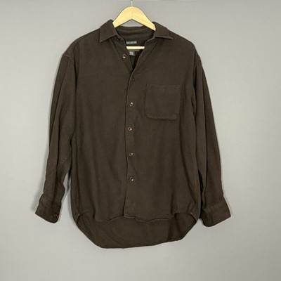 Banana Republic 100% Camel Hair Button Down Shirt Brown Medium Minimalist