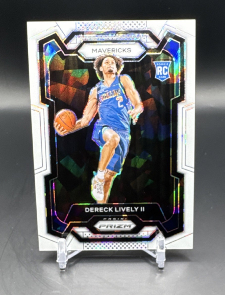 2023-24 Panini Prizm White Ice Dereck Lively II Rookie #163 RC /35