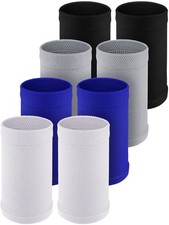 4 Pairs Compression Wrist Support Brace for Men and Women - Breathable Thin B...