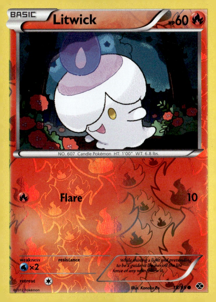 Litwick Common Reverse Holo Next Destinies 18/99 Pokémon TCG
