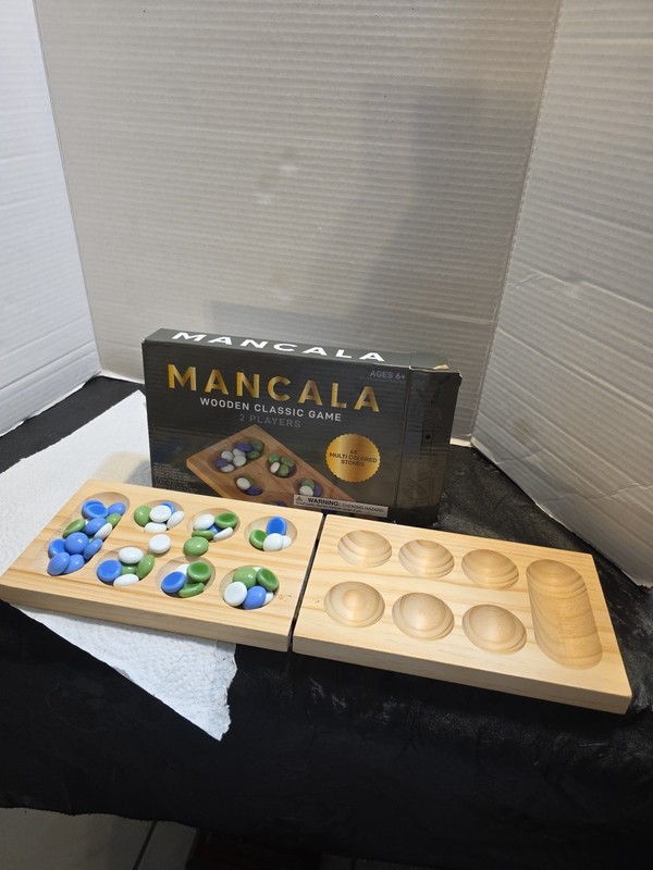Mancala  Wooden Classic Game 6 And Up