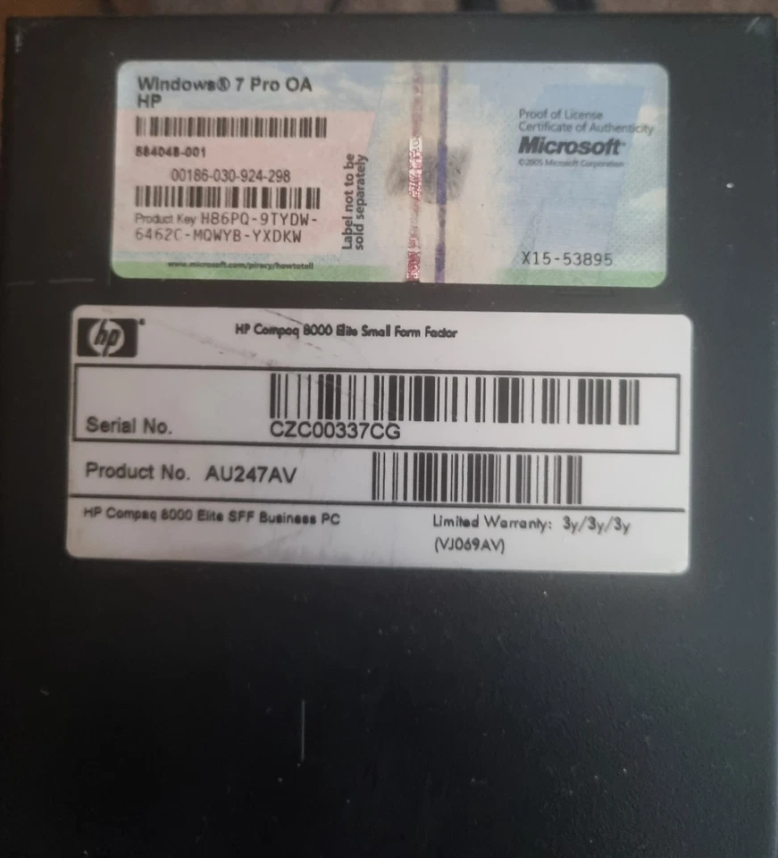 HP Compaq 8000 Elite - Core 2 Duo E8400 8GB Ram 250GB HDD with Linux Mint 22.1 - Image 3 of 4