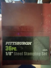 Pittsburgh 36pc 1/8" Steel Stamping Set, Durable Steel, Model 63676, MPN 63676