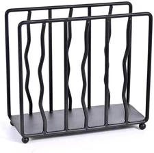 Black Metal Modern Standing Napkin Holder for Tabletop, Kitchen, Dining Room