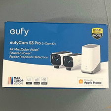 eufy eufyCam S3 Pro 2-Cam 4K Wi-Fi Security System Indoor/Outdoor Apple Home