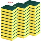 30pcs Kitchen Cleaning Sponges Scourers Washing Up Non-Scratch for Dish Plates