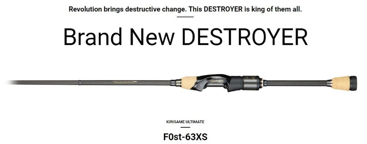 Canne Megabass Destroyer F4-63X Eliminator – Baitcast 6'3" – Neuve Sous Emballage