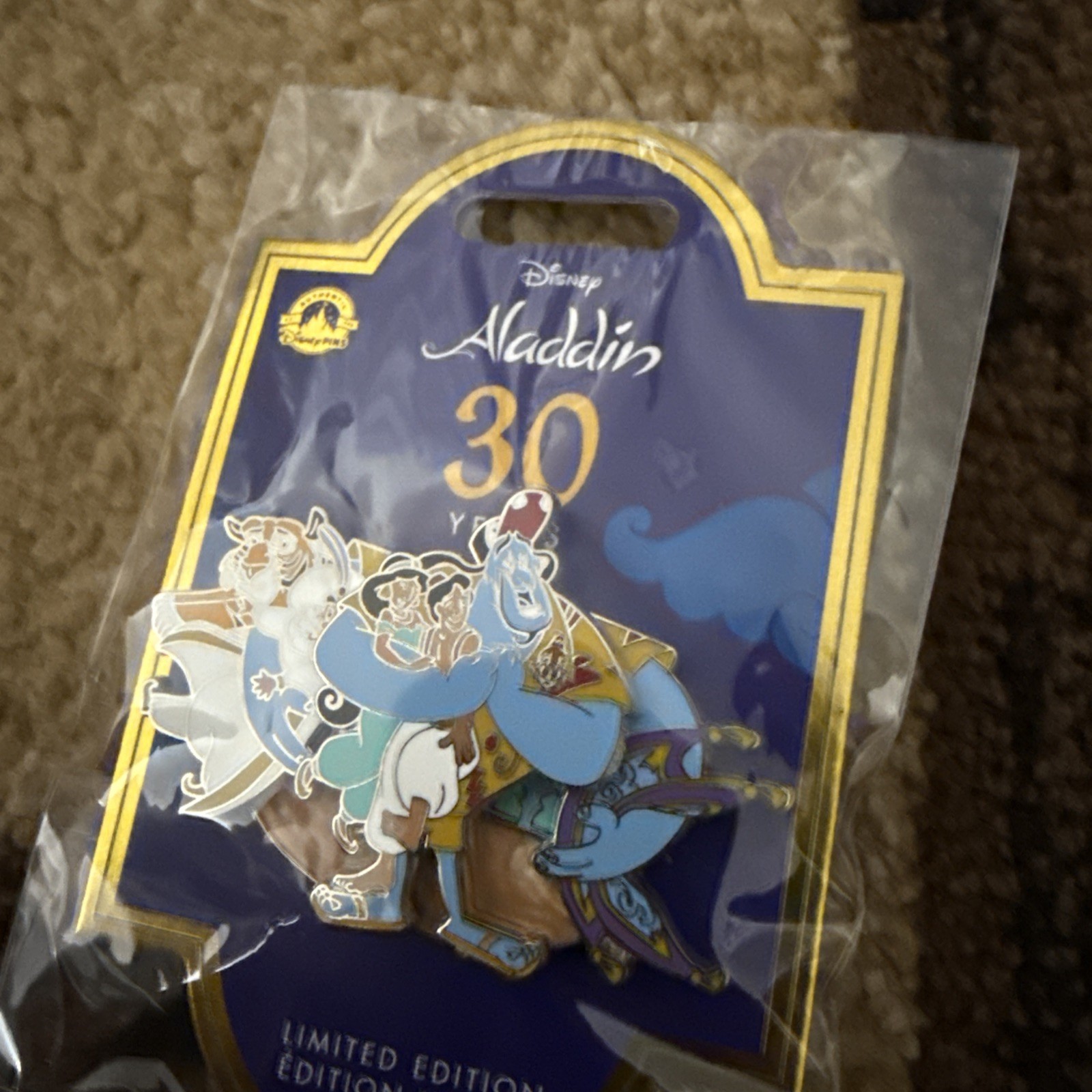 Disney Parks 2022 Aladdin 30th Anniversary Pin LE 4500 Genie