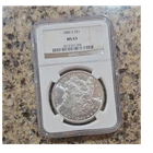 1880 S Morgan Silver Dollar NGC MS 63 Uncirculated San Francisco KM#110