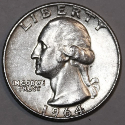 1964P Washington Quarter - Extra Fine/AU - #0820EA