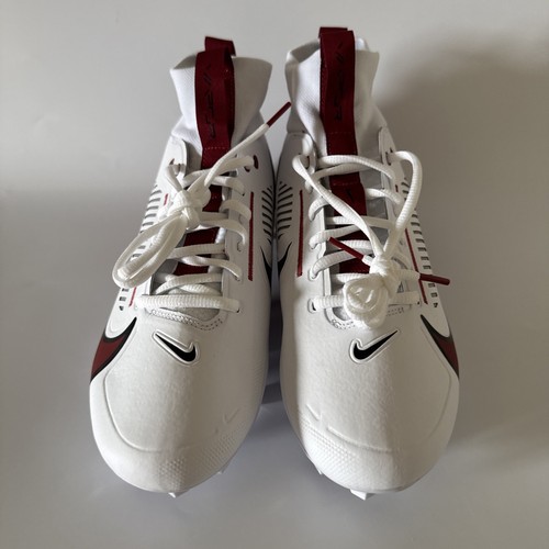 Nike Men 10 Vapor Edge Pro 360 2 TB White/Crimson Red Football Cleats FQ4044-104 - Picture 2 of 9