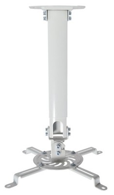 Universal Extending Ceiling Projector Mount, Height Adjustable Projection, Wh...
