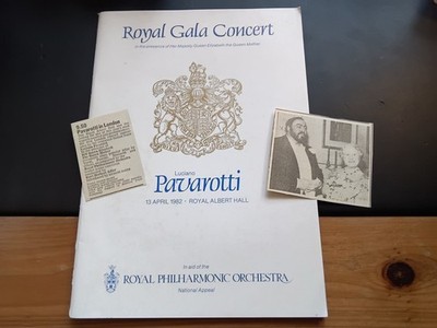 1982 Royal Gala Konzertprogramm Luciano Pavarotti Royal Albert Hall Konvolut