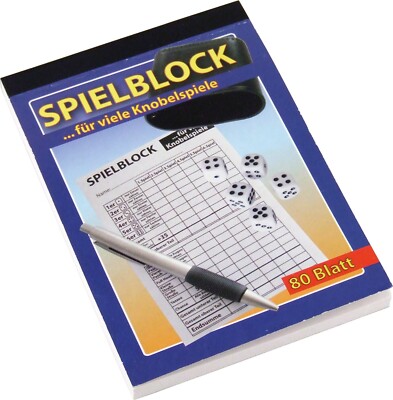 Spielblock Knobelblock für Knobelspiele Würfelspiele 