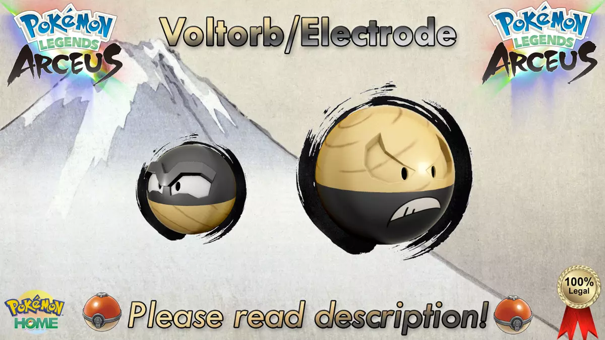 Shiny/non-shiny Voltorb/electrode Hisui Alpha 6IV/EV Legends 