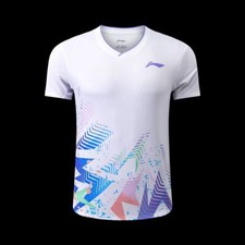 2024 NEW Li-Ning Men's Badminton T-Shirts tennis clothes quick drying Sport Tops
