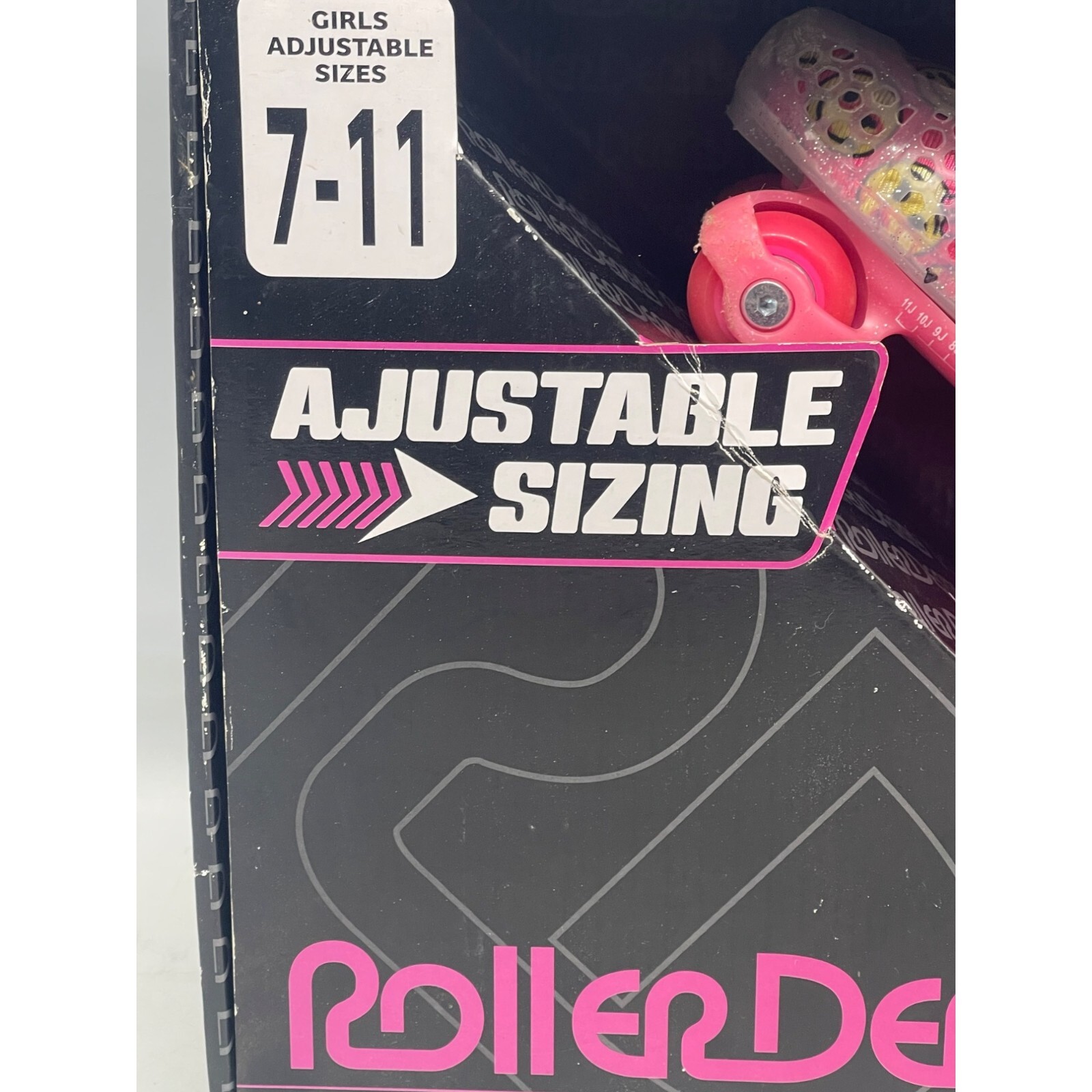 Girls Roller Derby Fun Roll Little Adjustable Skates Small 711 Pink