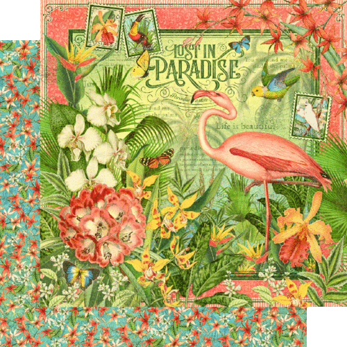 GRAFIK 45 "LOST IN PARADISE" 8 (12X12 PAPIERE TROPICAL RETIRED SCRAPJACK'S PLACE - Bild 2 von 9