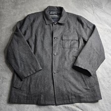 Vintage Ralph Lauren Polo Jeans Co Wool Blend Over Coat Mens. XL Grey L/S