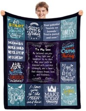 NEW Blanket Throw Gift for Son Christmas Birthday Graduation 60 x 50