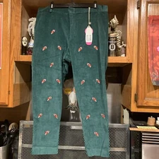 Castaway Beachcomber Stretch Corduroy Ankle Capri w Candy Cane NWT Size 16 ~$175