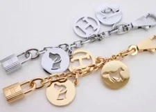 Rare!! H Vintage Key Chain Holder Bag Charm Accessories