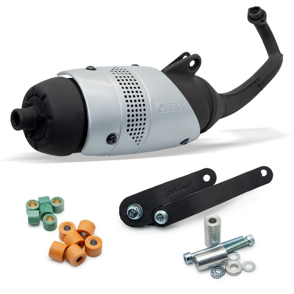 Auspuffanlage LeoVince Touring Mit Zulassung FüR Piaggio Typhoon / NRG MC2-image