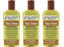 BL Hollywood Beauty Tea Tree Premium Oil 8oz  - THREE PACK