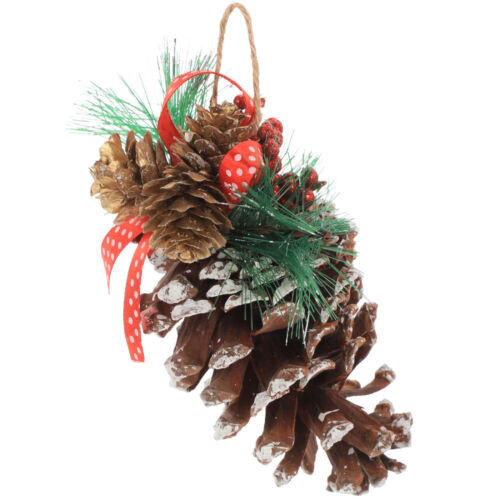  Artificial Pine Cones Christmas Tree Decoration Pendant Decorate - Afbeelding 1 van 7
