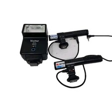 Vivitar Auto Thyristor 2800 Shoe Mount Flash And Two Bower Microphones Hot Shoe