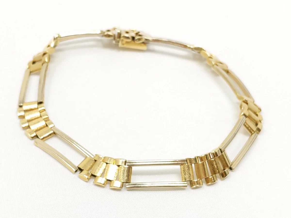 8.5 14K Rolex Chain Gold Bracelet 14KWG 12.1 grams 7MM
