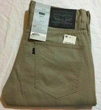 LEVI'S 511 SLIM LINE 8 100 COTTON PANTS - Men's 32 X 30 Tan Khaki NWT