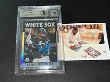 Luis Robert White Sox SIGNED 2021 Topps Chrome 1986 Refractor BGS BAS Auto 10