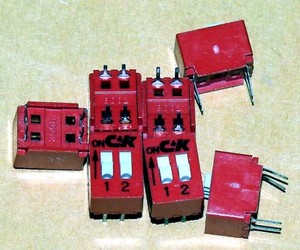 740 pieces Vintage C & K 2 position Dip Switch p/n BD02