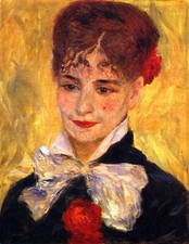 Portrait of Mme Iscovesco by Pierre-Auguste Renoir Giclee Print Repro on Canvas