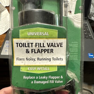 NEW Fluidmaster 400CR Universal Toilet Fill Valve & 2'' Toilet Flapper Repair Kit