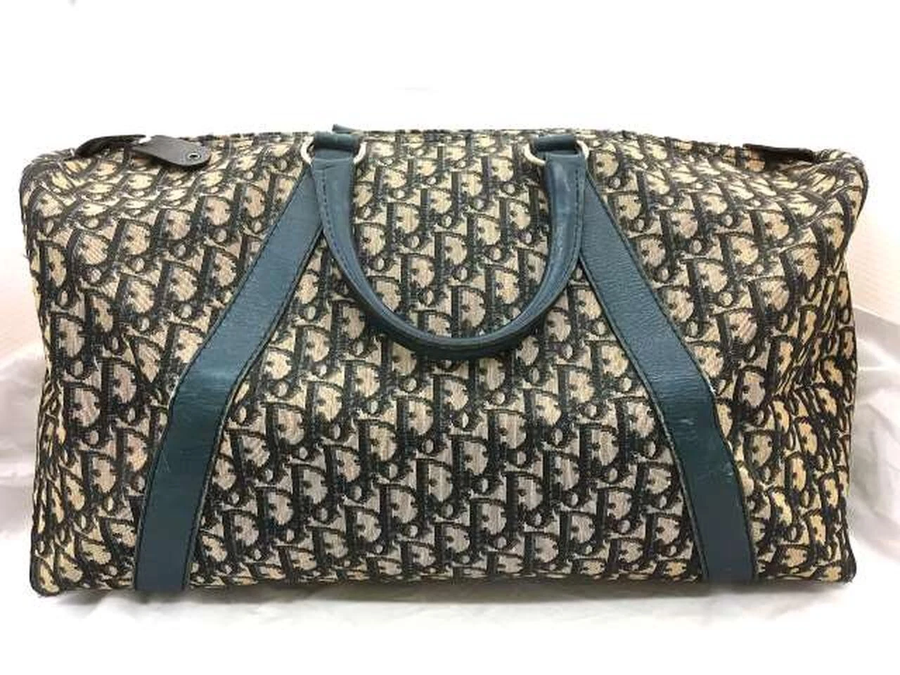 Christian Dior ANCIEN sac Dior classique Boston trotteur toile cuir authentique