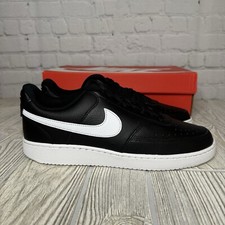 Nike Court Vision Low Sneakers Women  s 11 Black White CD5434-001 New