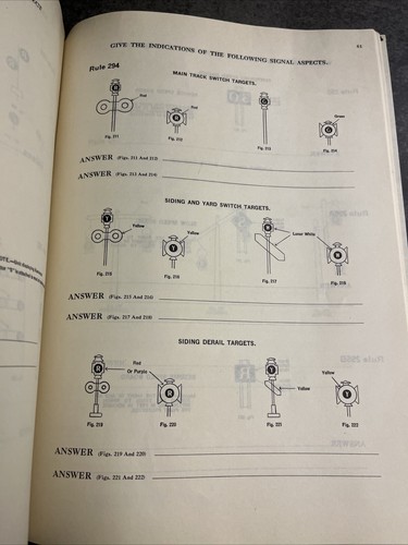 BCG 1956 New York Central RR “Examination On Rules Of The Operating Department” - Picture 9 of 12