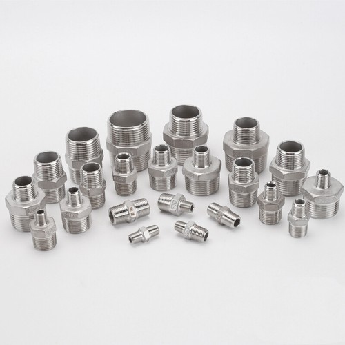 Stainless Steel BSP Male Thread Pipe Fitting Adapter Reducing Connector 1/2 3/4" - Picture 2 of 33
