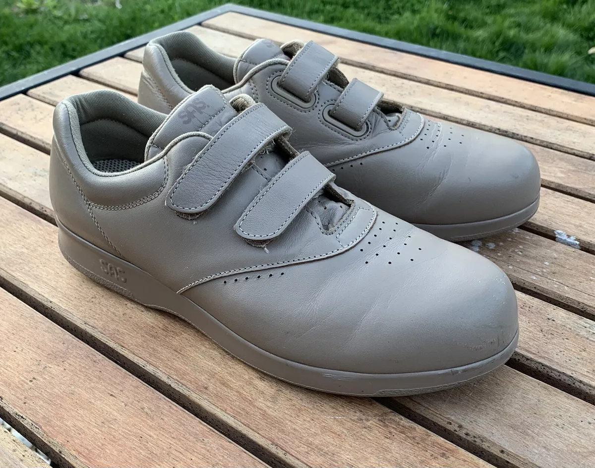 SAS VTO Adjustable Double Strap Comfort Sneakers Sz 9 Bone Leather
