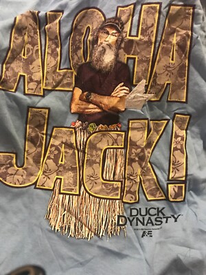 G3 Si Robertson Aloha Jack Tv Show A&E Blue T-Shirt Duck Dynasty Call XL