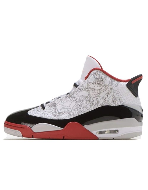 Boty NIKE - Air Jordan Dub Zero 311046 116 White/Black/Varsity Red - Sneakersy - Polobotky 