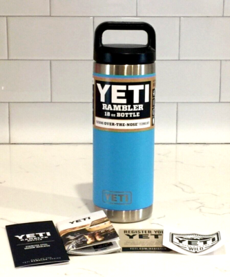 YETI Rambler 18 Oz Bottle- 2018 Reef Blue RARE! NWT | eBay