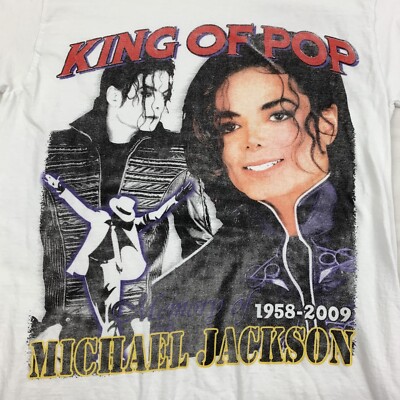 Michael Jackson Rap Tee Shirt Adult Medium White King Of Pop