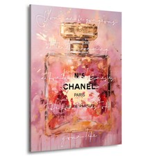 Leinwand-Bild Parfum Abstrakt Chanel Lifestyle Wandbild Wohnzimmer Bilder Zitat