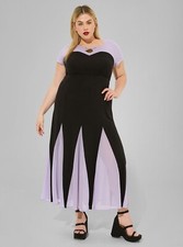 Torrid Disney The Little Mermaid Ursula Purple Maxi Dress Size 1 14-16 Halloween