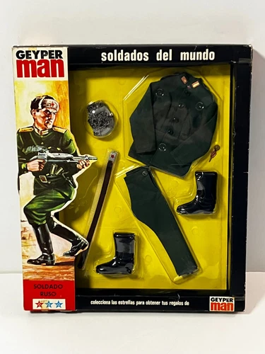 Vintage 1975 GIJOE Geyper Man SOLADO RUSO Outfit