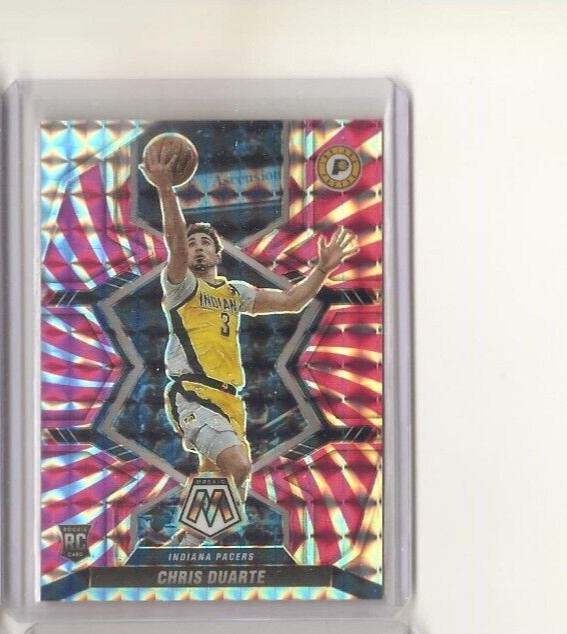 2021-22 Panini Mosaic CHRIS DUARTE FOTL Pink Swirl RC Prizm Refractor 5/11 #217