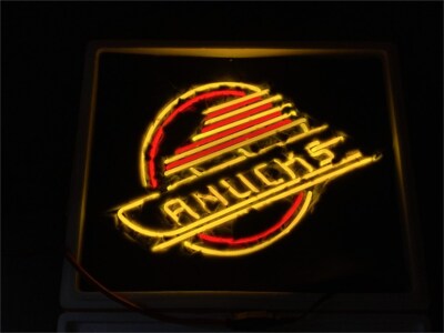 Vancouver Canucks Skate 20''x16'' Neon Lamp Light Sign Pub Bar Open Wall Decor